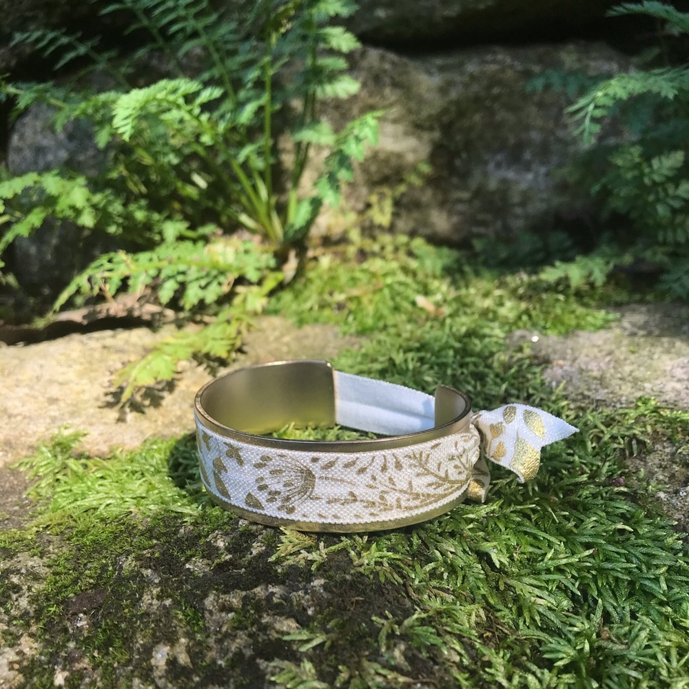 Gold Hair Tie Holder Bracelet